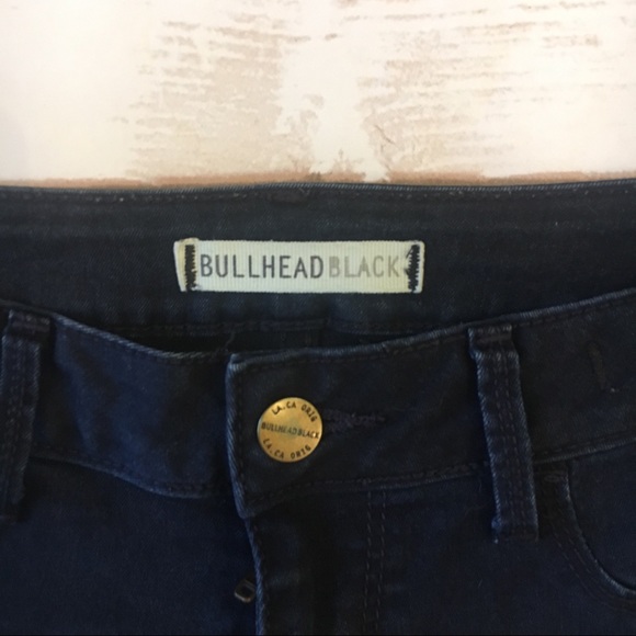 Bullhead Black Denim Leggings Jeans Size 7(Jr) - Picture 3 of 8